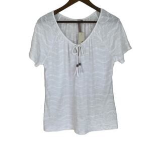 3/$21 Brina & Em White Scoop Neck Blouse - XL  NWT